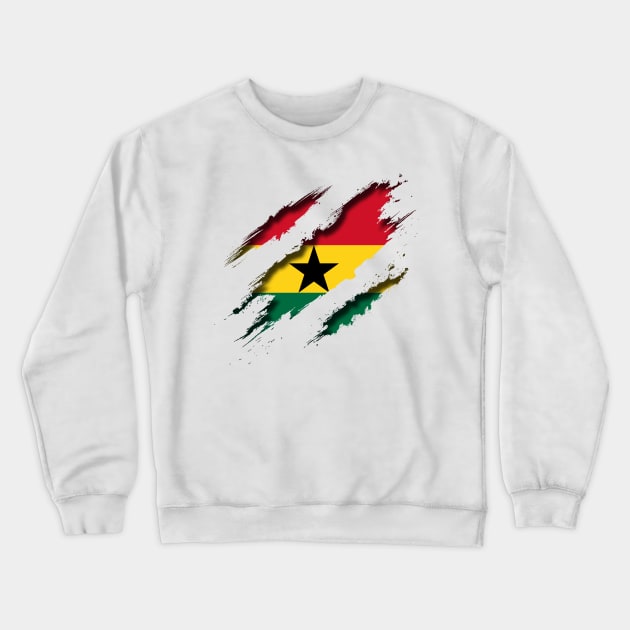 Ghana Shredding Crewneck Sweatshirt by blackcheetah